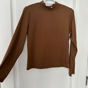 Live In The Moment Brown Long Sleeve Women's Top